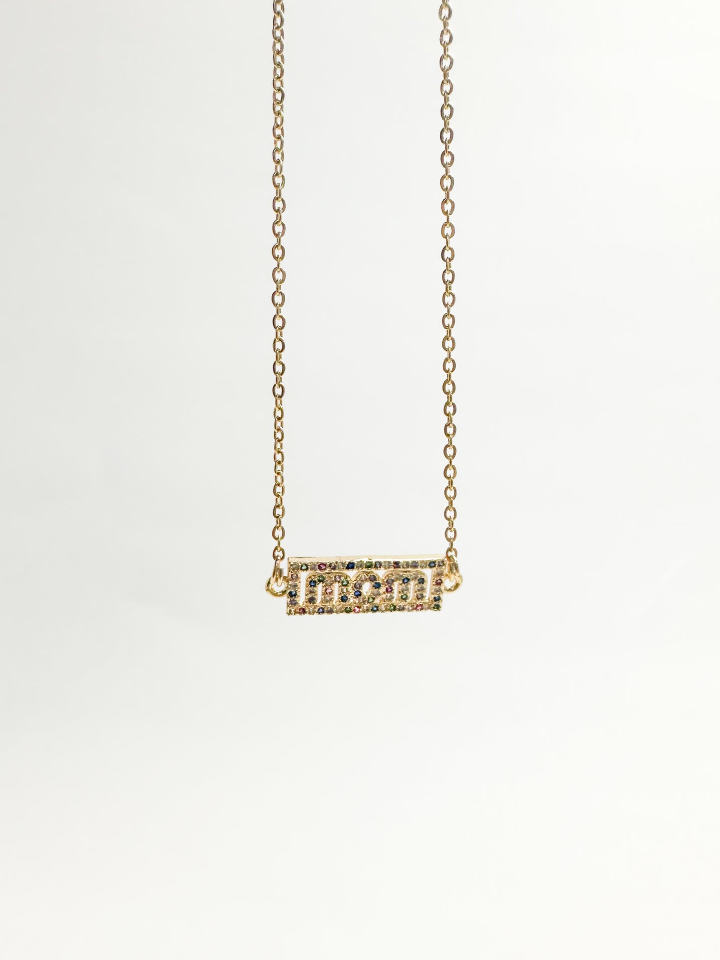 MOM square Necklace