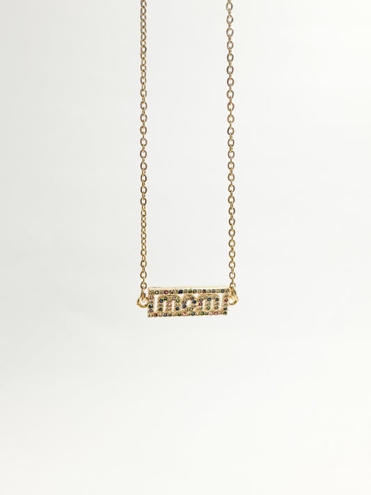 MOM square Necklace