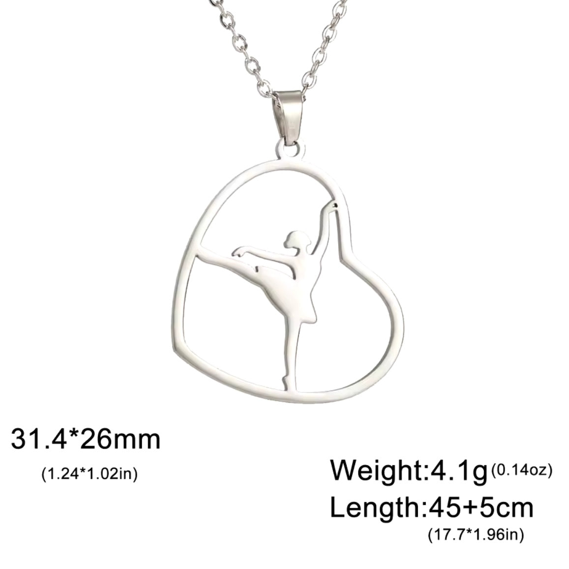 Ballerina heart necklace