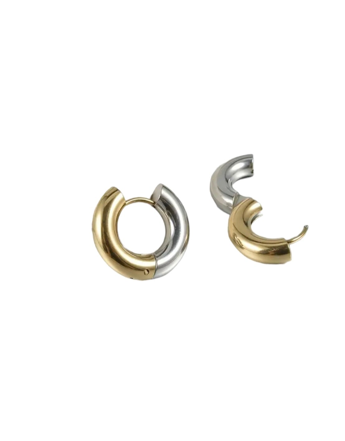 Silver Gold Hoops