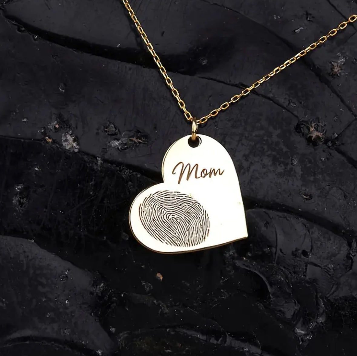 Heart fingerprint Necklace