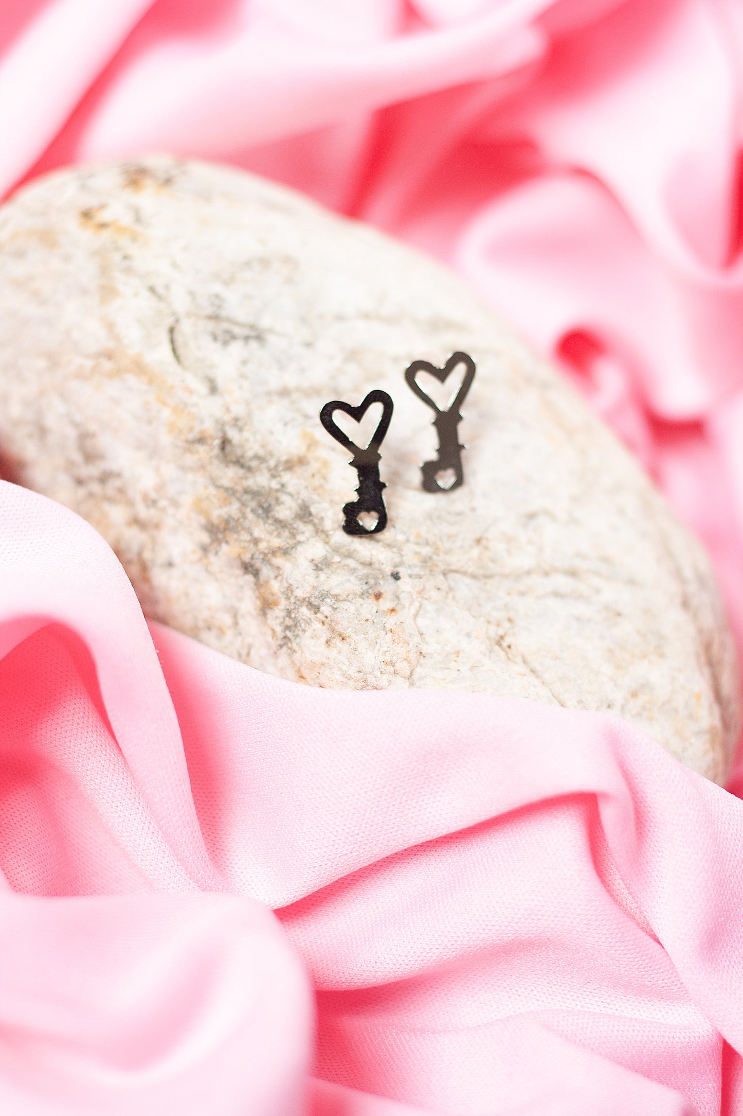 Key heart Earrings