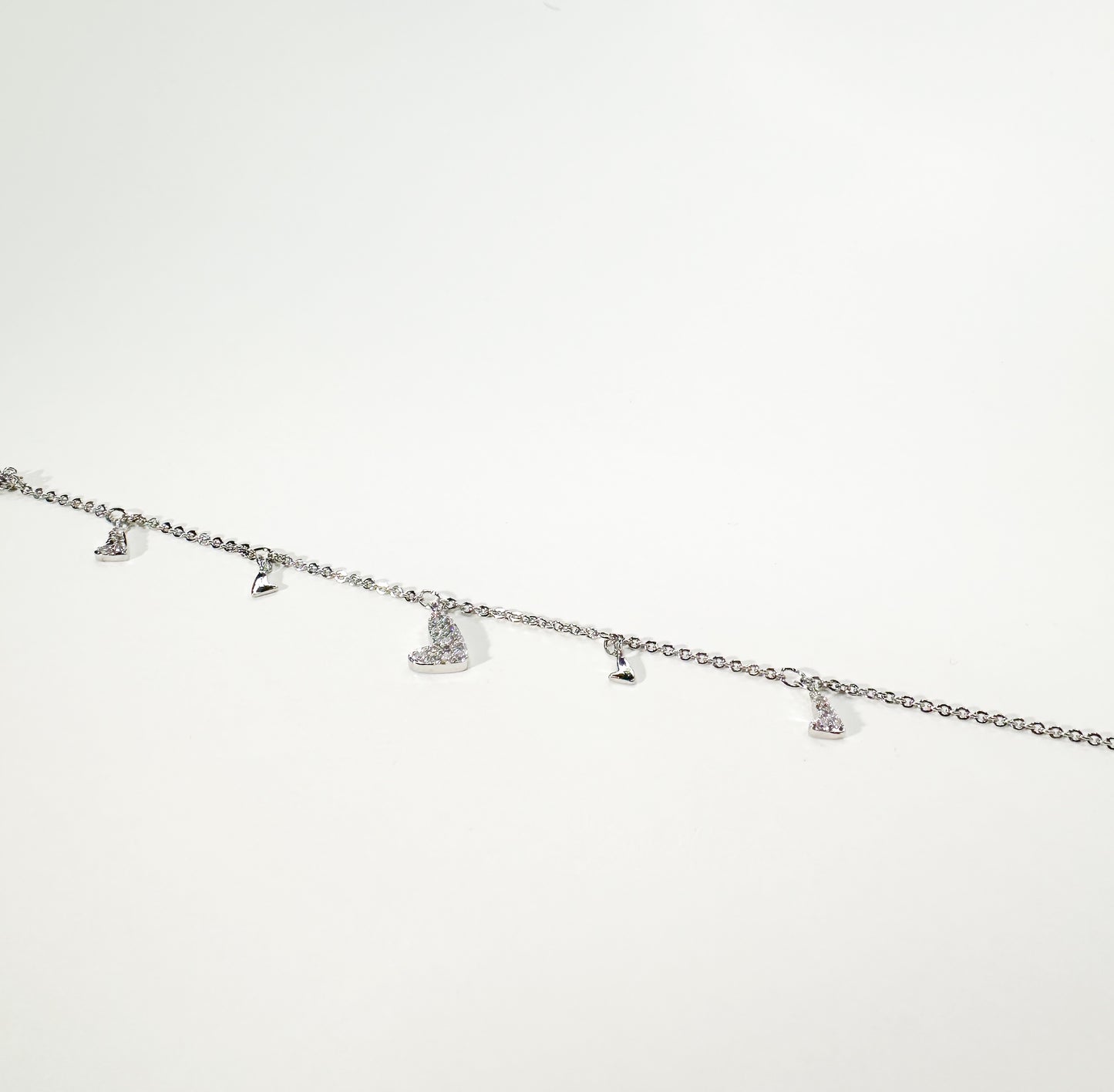 Heart Anklet Silver