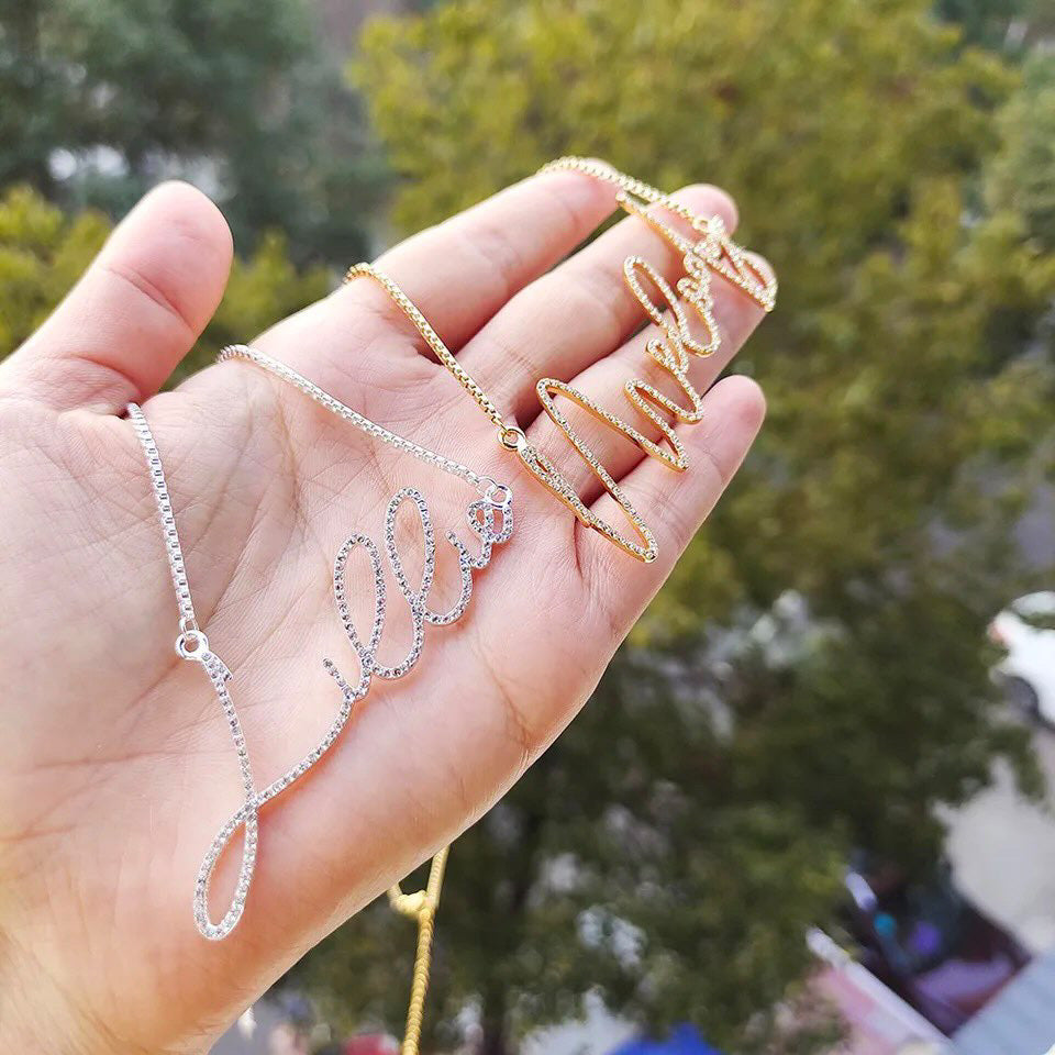 Glitter Name necklace