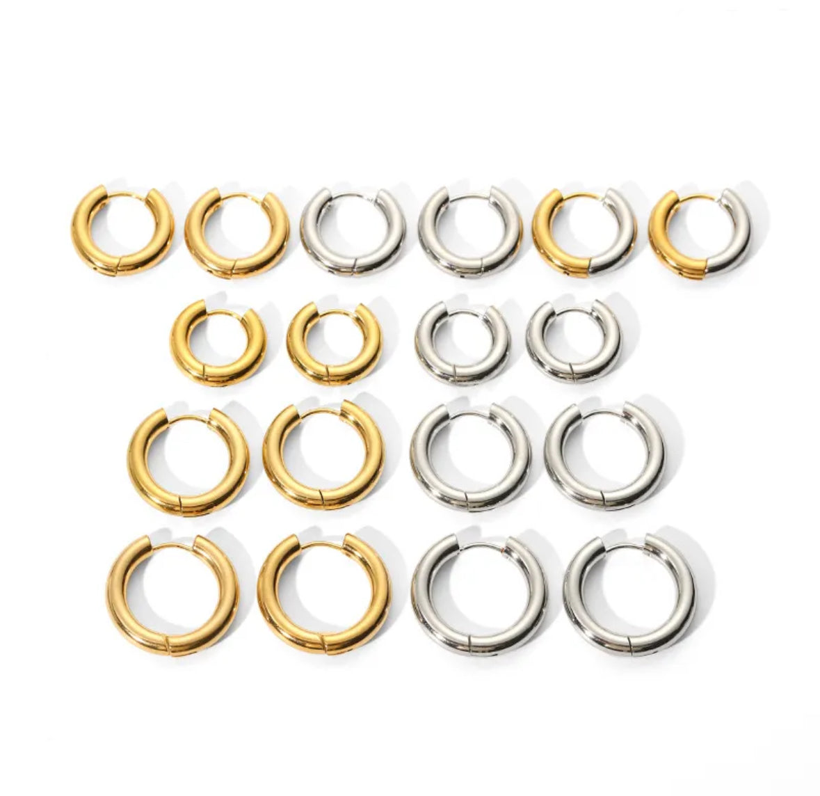 Silver Gold Hoops