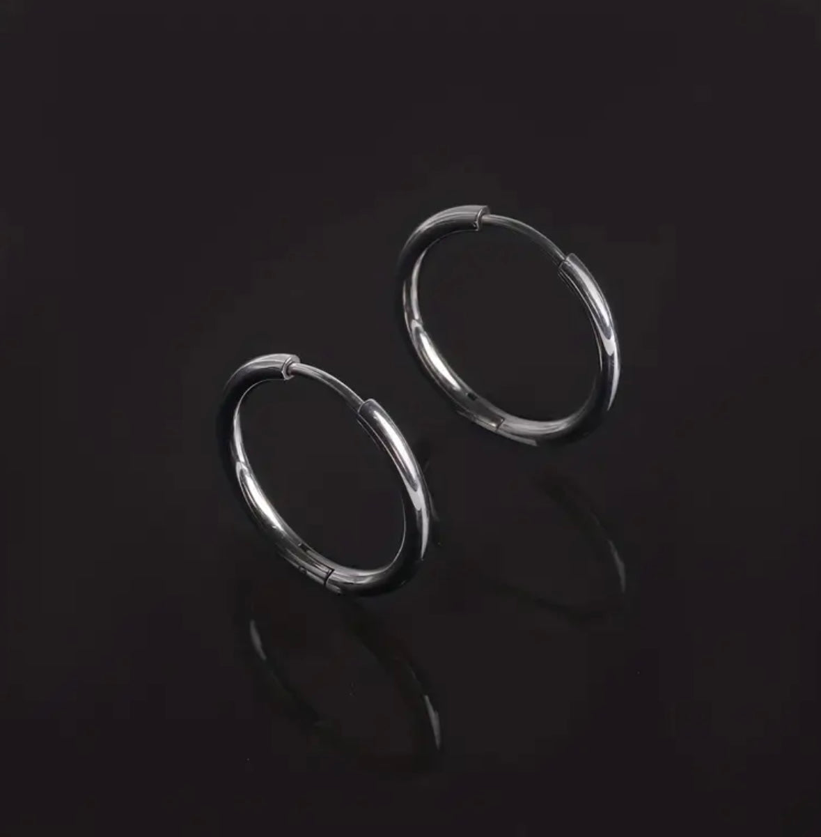 Simple Silver Hoops