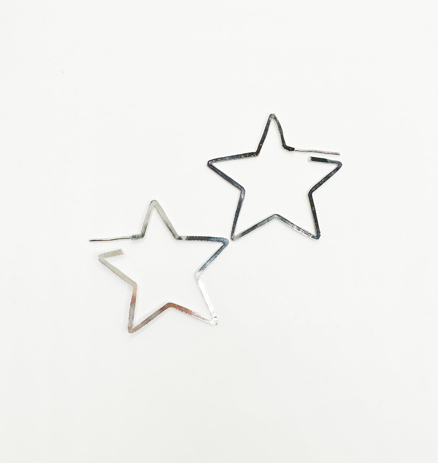 Star Hoops Silver