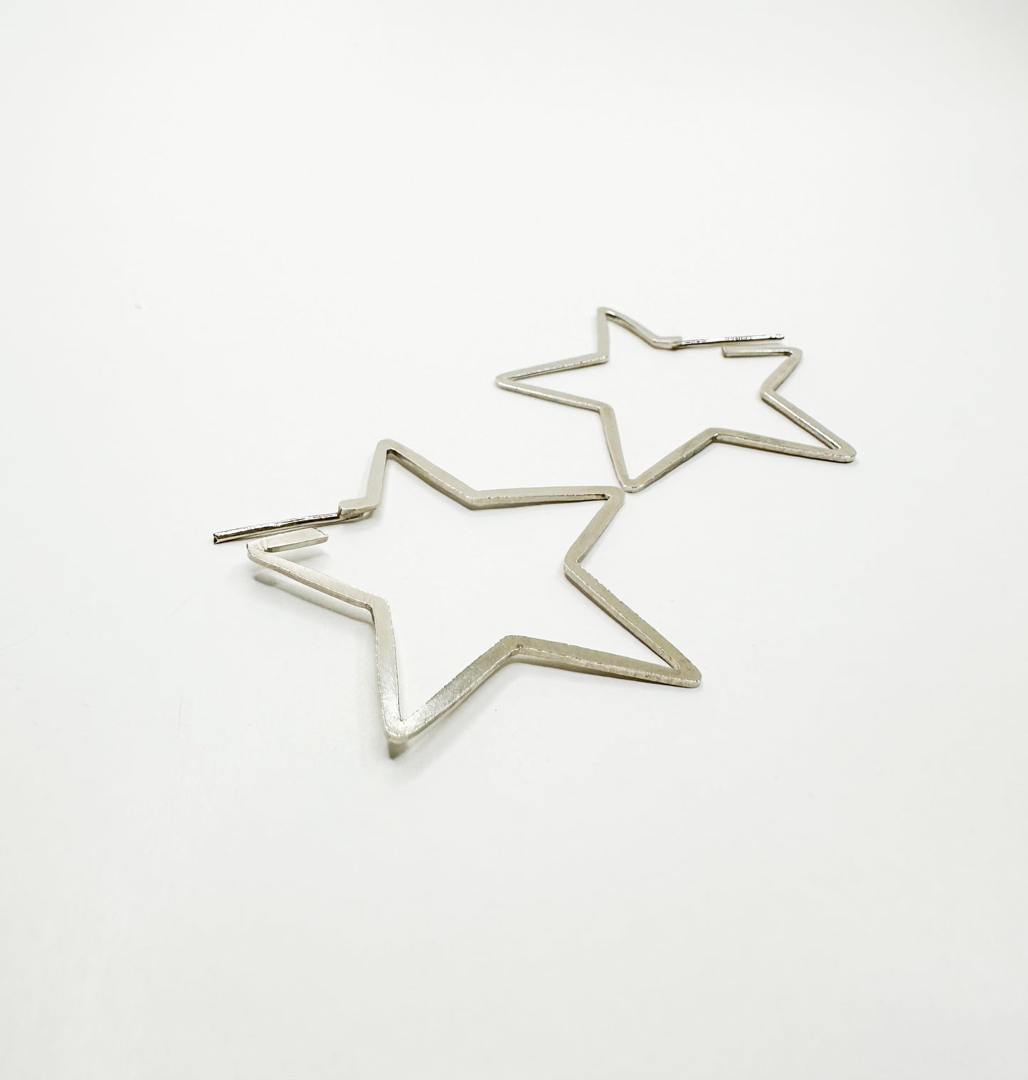 Star Hoops Silver